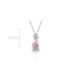 thumb 925 Sterling Silver High Carbon Diamond Flower Luxury Necklace 1