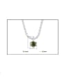 thumb 925 Sterling Silver Cubic Zirconia Geometric Dainty Necklace 3