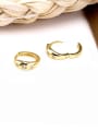 thumb 925 Sterling Silver Rhinestone Geometric Minimalist Huggie Earring 2