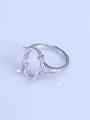 thumb 925 Sterling Silver 18K White Gold Plated Round Ring Setting Stone size: 9*11 10*12 12*16 13*17MM 1