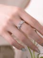 thumb 925 Sterling Silver Cubic Zirconia Butterfly Dainty Band Ring 1