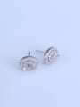 thumb 925 Sterling Silver 18K White Gold Plated Oval Earring Setting Stone size: 5*7mm 0