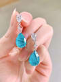 thumb 925 Sterling Silver Geometric Drop Earring With two color 1