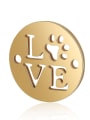 thumb Stainless steel Message gold-plated Charm Diameter : 12 mm 0