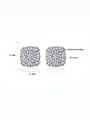 thumb 925 Sterling Silver Cubic Zirconia Geometric Luxury Cluster Earring 2