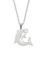 thumb Stainless steel Minimalist   Dolphin  Pendant Necklace 3