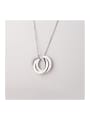 thumb Stainless steel Round Three rings and three colors Minimalist Necklace 1