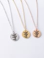 thumb Stainless steel Round Bamboo Minimalist Necklace 1