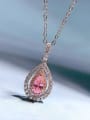 thumb 925 Sterling Silver Cubic Zirconia Pear Shaped Dainty Necklace 1