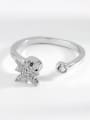 thumb 925 Sterling Silver Cubic Zirconia Star Minimalist Rotate Band Ring 3