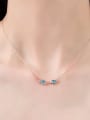 thumb 925 Sterling Silver Cubic Zirconia Fish Minimalist Necklace 1