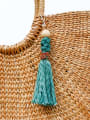 thumb Alloy Bead Cotton Rope Tassel Artisan Hand-Woven Bag Pendant 1