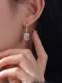 thumb 925 Sterling Silver High Carbon Diamond Geometric Luxury Earring 1