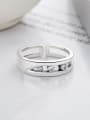 thumb 925 Sterling Silver Cubic Zirconia Geometric Trend Band Ring 3