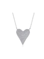 thumb 925 Sterling Silver Cubic Zirconia Heart Necklace 0