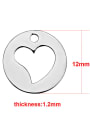 thumb Stainless steel Heart Charm Diameter : 12 mm 1