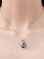 thumb 925 Sterling Silver Cubic Zirconia Swan Dainty Necklace 1