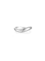 thumb 925 Sterling Silver Geometric Minimalist Band Ring 0