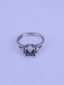 thumb 925 Sterling Silver Geometric Ring Setting Stone size: 7*9mm 0