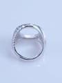 thumb 925 Sterling Silver 18K White Gold Plated Round Ring Setting Stone size: 15*22mm 2