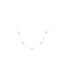 thumb 925 Sterling Silver Geometric Trend Beaded Necklace 0