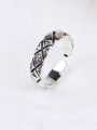 thumb 925 Sterling Silver Cubic Zirconia White Vintage Geometric Band Ring 1