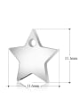 thumb Stainless steel Star Charm Height : 11.1 mm , Width: 11.6 mm 1