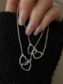 thumb 925 Sterling Silver Hollow  Heart Minimalist Necklace 0