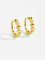 thumb 925 Sterling Silver Cubic Zirconia Geometric Minimalist Huggie Earring 2