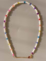 thumb Rainbow Candy Color Natural Stone Handmade Beaded Necklace 2