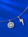 thumb 925 Sterling Silver Cubic Zirconia Smiley Lightning Luxury Necklace 2