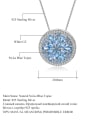 thumb 925 Sterling Silver Swiss Blue Topaz Flower Luxury Necklace 3