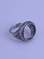 thumb 925 Sterling Silver Round Ring Setting Stone size: 14*14mm 2