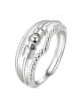 thumb 925 Sterling Silver Rotating Bead Geometric Minimalist Stackable Ring 3