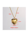 thumb Stainless steel can put photo peach heart photo box pendant necklace 1