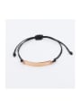 thumb Stainless steel Geometric Weave Minimalist Adjustable Bracelet 0
