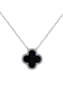 thumb 925 Sterling Silver Shell Clover Minimalist Necklace 0