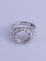 thumb 925 Sterling Silver 18K White Gold Plated Round Ring Setting Stone size: 11*11mm 0