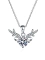 thumb 925 Sterling Silver Moissanite Deer Dainty Necklace 0