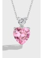 thumb 925 Sterling Silver Cubic Zirconia Heart Luxury Necklace 3