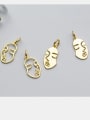 thumb 925 Sterling Silver 18k Gold Plated Face Charm 1