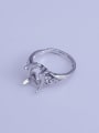 thumb 925 Sterling Silver 18K White Gold Plated Heart Ring Setting Stone size: 8*10mm 1