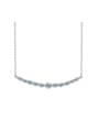 thumb 925 Sterling Silver Moissanite Round Dainty Necklace 1