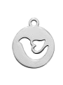 thumb Stainless steel Bird Charm Height : 14 mm , Width: 12 mm 0