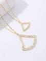 thumb 925 Sterling Silver Imitation Pearl Triangle Minimalist Necklace 1