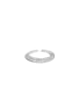 thumb 925 Sterling Silver Geometric Dainty Band Ring 0