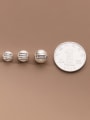 thumb 925 silver simple striped round beads 3-8mm spherical  beads 3