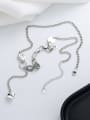 thumb 925 Sterling Silver Heart Vintage Lariat Necklace 2