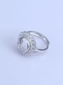 thumb 925 Sterling Silver 18K White Gold Plated Round Ring Setting Stone size: 10*10mm 1