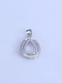 thumb 925 Sterling Silver Water Drop Pendant Setting Stone size: 9*13mm 0